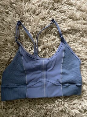 Nike Women's Light Blue Seamless Sports Bra